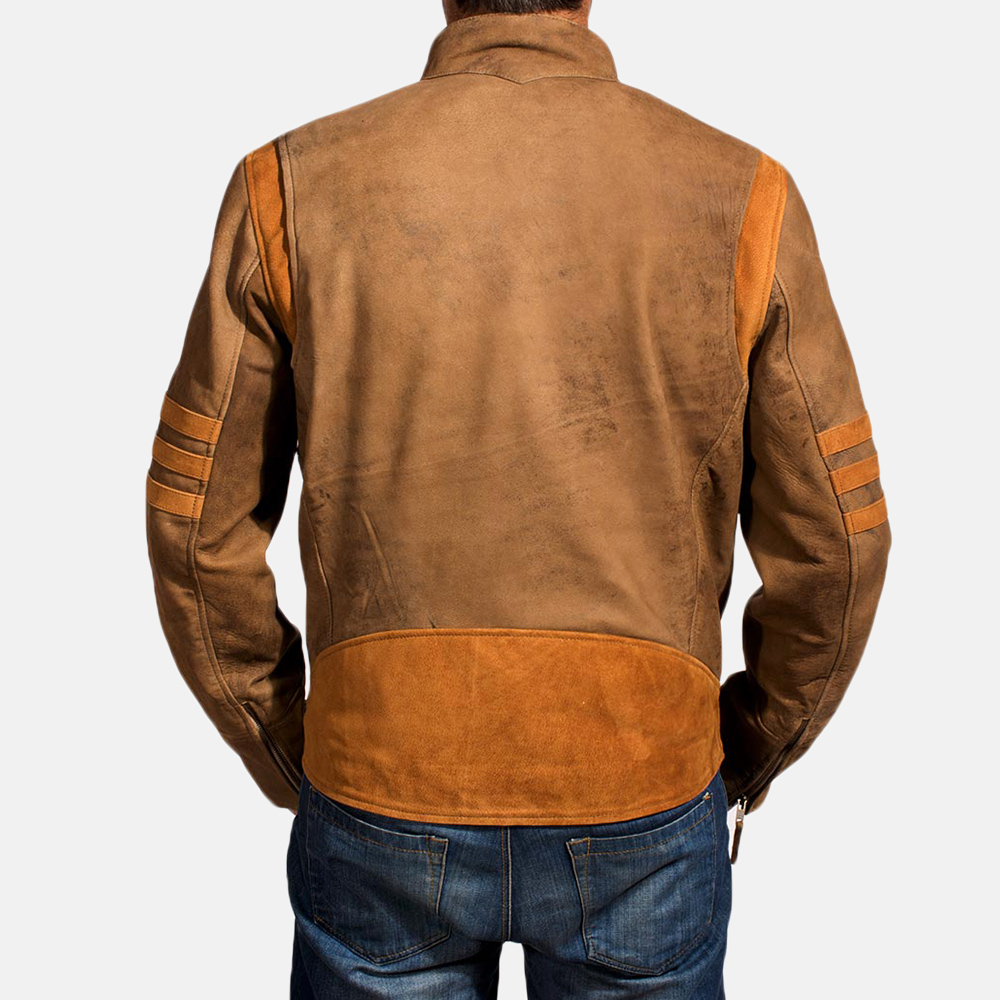 Men’s Wolf Brown Leather Jacket